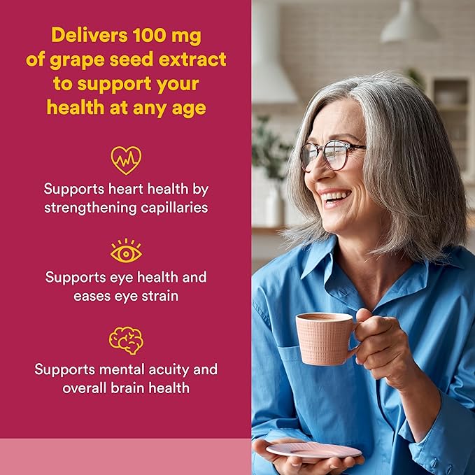 Natural Factors, GrapeSeedRich Grape Seed Extract, Antioxidant Support for Healthy Inflammatory Response, 120 Capsules