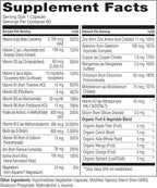 NATURELO Bariatric Multivitamin - One Daily with Iron - Supplement for Post Gastric Bypass Surgery Patients - Natural Whole Food Nutrition - 60 Veggie Capsules