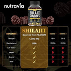 Shilajit Gummies - 3 in 1 with Sea Moss, Black Seed Oil, Ashwagandha - Natural Formula Shilajit Supplement 85+ Trace Minerals, Pure Himalayan Shilajit Gold Gomitas De Shilajit, USA Made (60 Gummies)