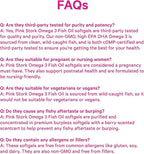 Pink Stork Omega 3 Fish Oil Supplements for Women with DHA and EPA - High Potency Burpless Omega-3 Supplement for Cognitive Health - 60 Softgels