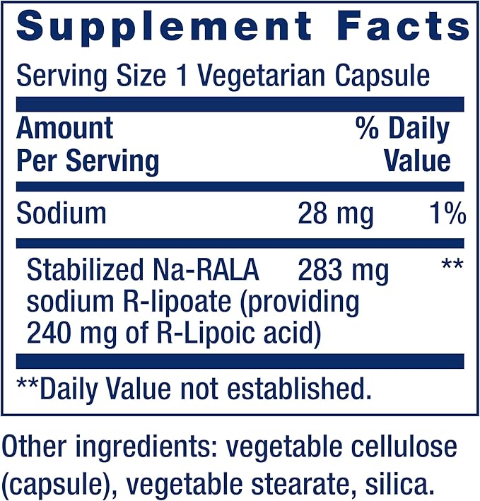 Life Extension Super R-Lipoic Acid, Healthy Aging, oxidative Stress Defense, with 240 mg Active R-Form, Gluten-Free – Non-GMO – Vegetarian – 60 Capsules (Pack of 2)