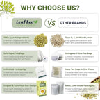 LeafLea 40 Fennel Tea Bags, 100% Natural & Pure Fennel Seed Tea, Gentle Digestion & Fresh Breath, Mild Sweet Finish, Caffeine-Free, Sugar-Free, Vegan, Non-GMO, Individually Wrapped