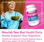 Florajen Digestion Probiotic - Advanced Gut Health Supplement for Constipation & Bloating Relief - 15 Billion Live Cultures - Multi-Strain Formula - Refrigerated for Potency & Freshness - 90 Capsules