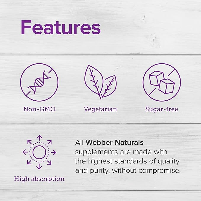 Webber Naturals Magnesium Glycinate Complex 200 mg, 120 Vegetarian Capsules, High Absorption Formula, Supports Bones, Heart, Muscles & Nerves, One-per-Day, Vegan, New Label!