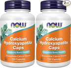 NOW Supplements, Calcium Hydroxyapatite Caps, Supports Bone Health*, 120 Capsules (Pack of 2)