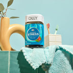 OLLY Goodbye Stress Gummy, GABA, L-Theanine, Lemon Balm, Stress Relief Supplement, Berry - 74 Count