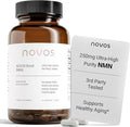 Novos Boost NMN 250mg | Third-Party Tested | Ultra High-Purity for NAD+ Support, Energy & Longevity | Stabilized NMN Supplement for Men & Women | 60 Vegan Capsules (30 Servings)