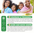 Magnesium Complex Gummies- Calm Chewable Gummies for Kids & Adults- Magnesium Glycinate Supplement-w/Omega-3, Vitamin B6, D3- Support Calm Stress Relief, Bones, Mood, Strawberry Flavor
