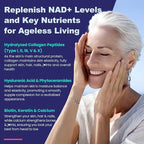 NEVISS Nicotinamide 500mg Gummies, Niacinamide Supplement with Collagen Peptides, (Flush Free Niacin) Vitamin B3 Niacinamide for Anti-Aging, NAD+ Levels, Longevity, Focus & Brain, Sugar Free, 60Cts