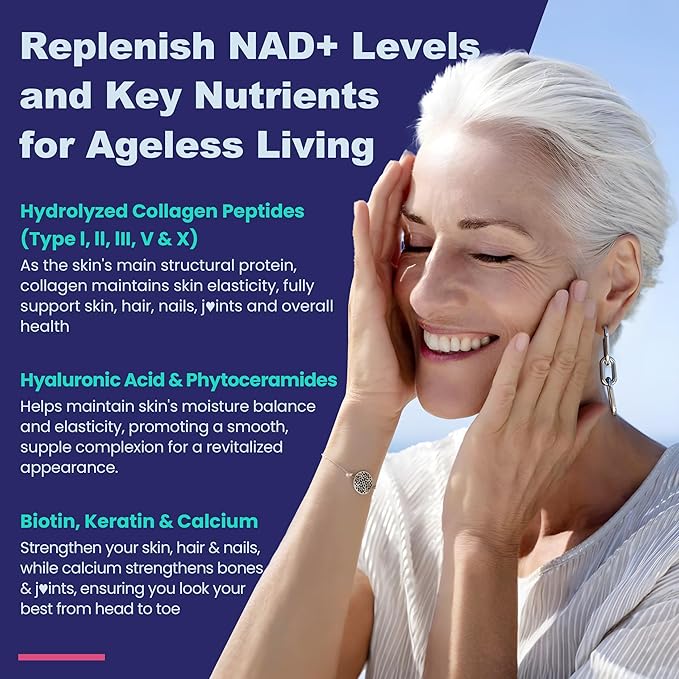 2 Pack - Nicotinamide 500mg Gummies, NAD+ Supplement for Women & Men w/ Collagen Peptides, (Flush Free Niacin) Vitamin B3 Niacinamide for Anti-Aging, NAD+ Levels, Longevity, Focus & Brain, Sugar Free