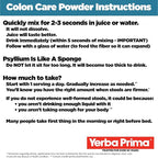 Yerba Prima Prebiotic Colon Care Formula, 20 oz Powder with FOS - Natural Psyllium Fiber, Magnesium, Selenium - Non-GMO, Gluten Free, Vegan Daily Supplement - for Men & Women (2)