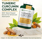 Nature's Push Turmeric Curcumin Super Potent 30:1 Extract 375mg 90% Curcuminoids, 1,350mg Turmeric Root 10:1 Plus Black Pepper for Healthy Inflammation Support Non-GMO Gluten Free Vegan USA 90 Caps