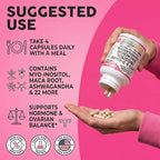 Myo Inositol D Chiro Inositol Supplement for Women - Hormone Balance with Magnesium Ashwagandha Vitamin D3 Folate Maca Root Chasteberry Evening Primrose | Ovarian Support Capsules 120 Count