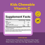Natural Factors, Kids Chewable Vitamin C 500 mg, Supports Immune Health, Bones, Teeth and Gums, Blueberry, Raspberry and Boysenberry, 90 Count (Pack of 1)