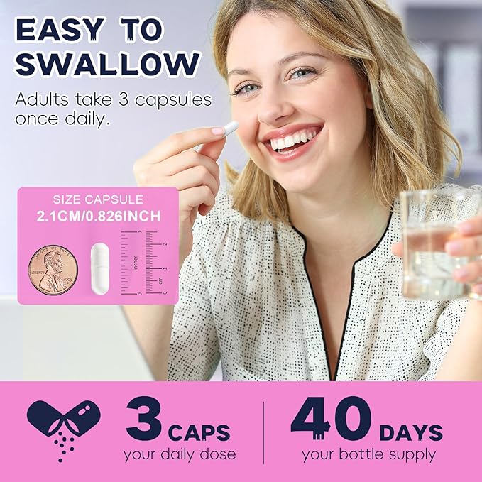 Totaria Myo-Inositol & D-Chiro Inositol Supplement Capules 3075mg, Plus Multivitamin Vitamin D3, Folate, Ideal 40:1 Ratio - Hormonal Balance for Women & Ovarian* Support | Vegan, Non GMO - 120 Caps