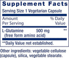Life Extension L-Glutamine,500 mg L-glutamine,Amino Acid,Supports Muscle Health and Immune Health,Gluten-Free,Non-GMO,100 Vegetarian Capsules,(Pack of 2)