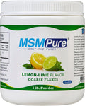 KALA HEALTH MSMPure Lemon Lime Flavored Coarse MSM Powder Flakes – US-Made MSM for Joint Health, Skin Appearance, and Hair & Nail Support – 1 lb, Organic Sulfur