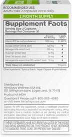 Himalaya Ashwagandha+ Focus - Herbal Focus Supplement with B12, Rosemary, Green Tea, and Bacopa Nootropics for Memory and Clarity - Vegan, Non-GMO, Gluten Free, 1690 mg, 60 Caplets