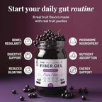 High Dietary Fiber Prebiotic Gel Formula — 100% Natural & Clean Label — Plant-Based Psyllium Husk & Inulin Complex — Keto Friendly, Vegan, No Added Sugar — Elderberry, 16 oz