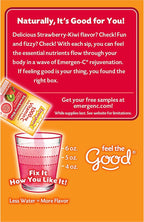 Emergen-C 1000mg Vitamin C Immune Support Powder Strawberry Kiwi 30CT includes Zinc, Manganese, 7 B Vitamins and Electrolytes for Back to School Essentials