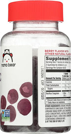Amazon Brand - Mama Bear Vegan Probiotic, Berry, 60 Gummies, 1 Billion CFU per Gummy