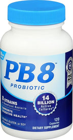 Nutrition Now PB8 Acidophilus Probiotic, Gluten Free, 120 Capsules (Pack of 1)