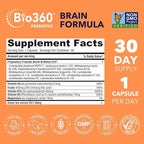 Bio360 Cognitive Support, 30 Vegan Supplements (30 Count (Pack of 1))