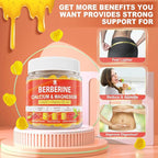 Berberine Supplement Gummies Sugar Free, Extra Absorption with Liposomal Berberine & Berberine HCI, Calcium, Magnesium, AMPK Activitor for Sugar & Level, Immune, Energy, Metabolism -Pack of 2