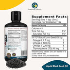 Amazing Herbs Egyptian Black Seed Oil - Gluten Free, Non GMO, Cold Pressed Nigella Sativa Aids in Digestive Health, Immune Support, Brain Function, Mild Flavor - 32 Fl Oz