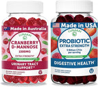 Lunakai Cranberry D-Mannose + Probiotic Extra Strength Gummies Bundle – Naturally Flavored, Non-GMO – 60ct Each