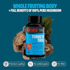 FreshCap Turkey Tail Mushroom Supplement 10,000mg – Organic Mushrooms, Turkey Tail Extract for Immune Support Supplement, Mushroom Supplement Capsules, Ayurveda Immunity Supplement (60 Capsules)