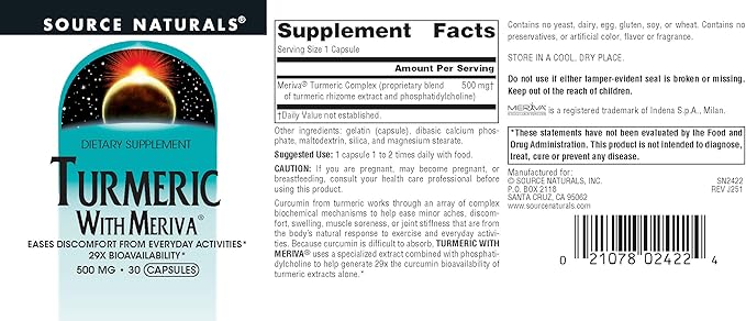 Source Naturals Turmeric with Meriva - 500mg, 30 Capsules