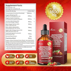 14-in-1 Berberine with Ceylon Cinnamon Supplement Liquid Drops, 1800mg + 30:1 Liposomal Tech with Cayenne Pepper Soursop Chromium Bitter Melon Turmeric Moringa Gymnema Glucomannan, GLP Support 3Bottle