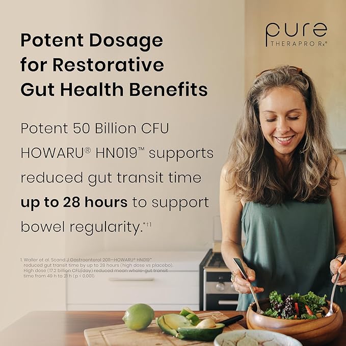 Pure Therapro Rx Power Probiotic 100B | 30 Acid Resistant Capsules - 1 Month Supply | 4 Proven Strains 100 Billion CFU | Flora Balance & Digestion | NO Refrigeration Required | Non-GMO | Zero Fillers