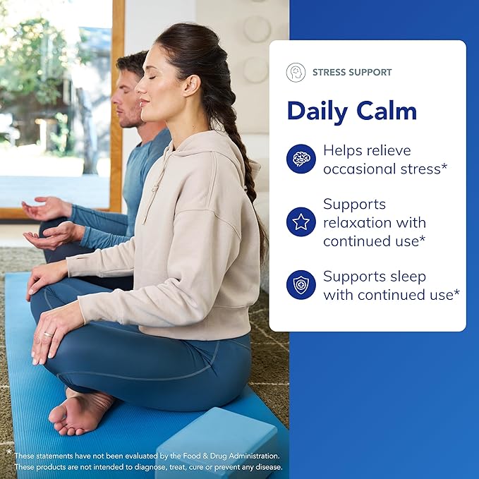 Pure Encapsulations Daily Calm - Vegan Stress & Sleep Support Supplement - Contains Ashwagandha, Saffron, GABA & L-Theanine - Non-GMO, Soy-Free & Gluten-Free - 60 Capsules