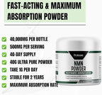 Probase Nutrition Longevity Pure NMN Powder 40 Grams - Ultra-Pure, Fully Stabilized, Pharmaceutical Grade NMN to Boost NAD+, Nicotinamide Mononucleotide Powder Supplement
