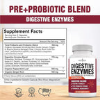 NEW AGE Digestive Enzymes for Gut Health - Probiotic Multi Enzymes with Prebiotics and Probiotics with Lipase for Women and Men for Digestive Health, Daily Enzymes for Digestion - 180 Count