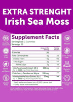 Lunakai USA Made Irish Sea Moss Gummies with Ashwagandha & Elderberry – Delicious Daily Immune & Stress Support Supplement for Men & Women, 60ct