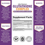 BioSchwartz Glutathione Supplement 500mg - Liver Detox with Quercetin, Vitamin C, Milk Thistle, Alpha Lipoic Acid - Immune Support Pill - Enhanced Immunity Defense Health Formula - 60 Capsules