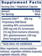 Life Extension Curcumin Elite™ Turmeric Extract, 500 mg, curcuminoids, turmerones, Fenugreek, Inflammation Health Support, Heart & Immune Support, Gluten-Free, Non-GMO, Vegetarian, 30 Capsules