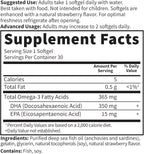 Garden of Life Oceans Mom Prenatal Fish Oil DHA, Omega 3 Supplement - Strawberry, 350mg Prenatal DHA Pregnancy Fish Oil Support for Mamas, Babys Brain & Eye Development, 30 Small Softgels(Pack of 2)