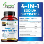 Sodium Butyrate with Calcium Magnesium Butyrate Contains Inulin, Probiotics, Magnesium and Calcium - 210 Capsules