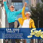 HAIM EPA1000 – High-Potency EPA Fish Oil Supplement – 1,000mg Omega-3 for Heart, Brain & Joint Health – Pure, Burpless Capsules – 60 Softgels – Made in USA