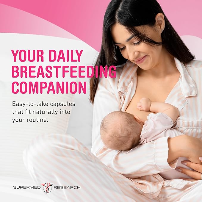 Lactation Supplement to Increase Milk Supply for Breastfeeding with Goat's Rue, Fenugreek, Alfalfa, Fennel, Shatavari, Milk Thistle – Supports Breastmilk Production (120 Capsules)