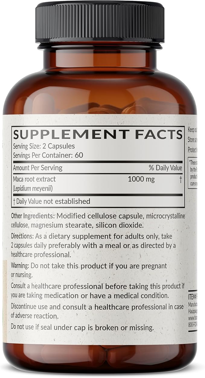 Futurebiotics Maca Root Extra Strength Supports Energy, Stamina & Reproductive Health, Non-GMO, 120 Vegetarian Capsules