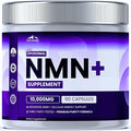 NMN Supplement with NAD+ and Resveratrol - 10,000MG Extra Strength | NMNH Alternative | NAD Liposomal Supplements for Men and Women - Supports Cellular Energy | 90 Capsules, 3 Months Supply