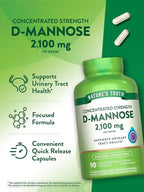 Nature's Truth D-Mannose Pills | 2100mg | 90 Capsules | Non-GMO & Gluten Free Supplement