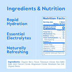 Nectar Hydration Packets - Electrolytes Powder Packets - No Sugar or Calories - Organic Fruit Liquid Daily IV Hydrate Packets for Dehydration Relief and Rapid Rehydration (Berry 18 Pack)