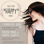 Joy-Filled Mood Support Supplement - 7 Herb Complex + St. Johns Worts (120 Ct) | Stress Relief Supplement with Rhodiola Rosea, Eleuthero | Helps Calm The Mind & Body | 100% Plant-Based Happy Pills
