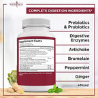 NEW AGE Digestive Enzymes for Gut Health - Probiotic Multi Enzymes with Prebiotics and Probiotics with Lipase for Women and Men for Digestive Health, Daily Enzymes for Digestion - 60 Count